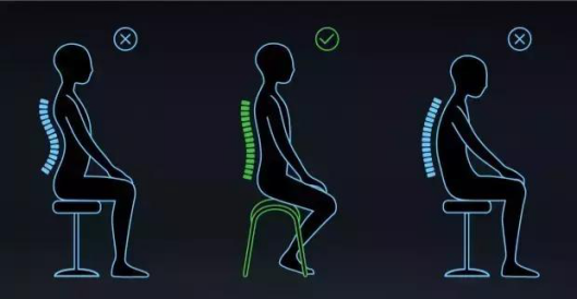 站或坐姿要正确 脊柱不正,会造成椎间盘受力不均匀,是造成椎间盘突出