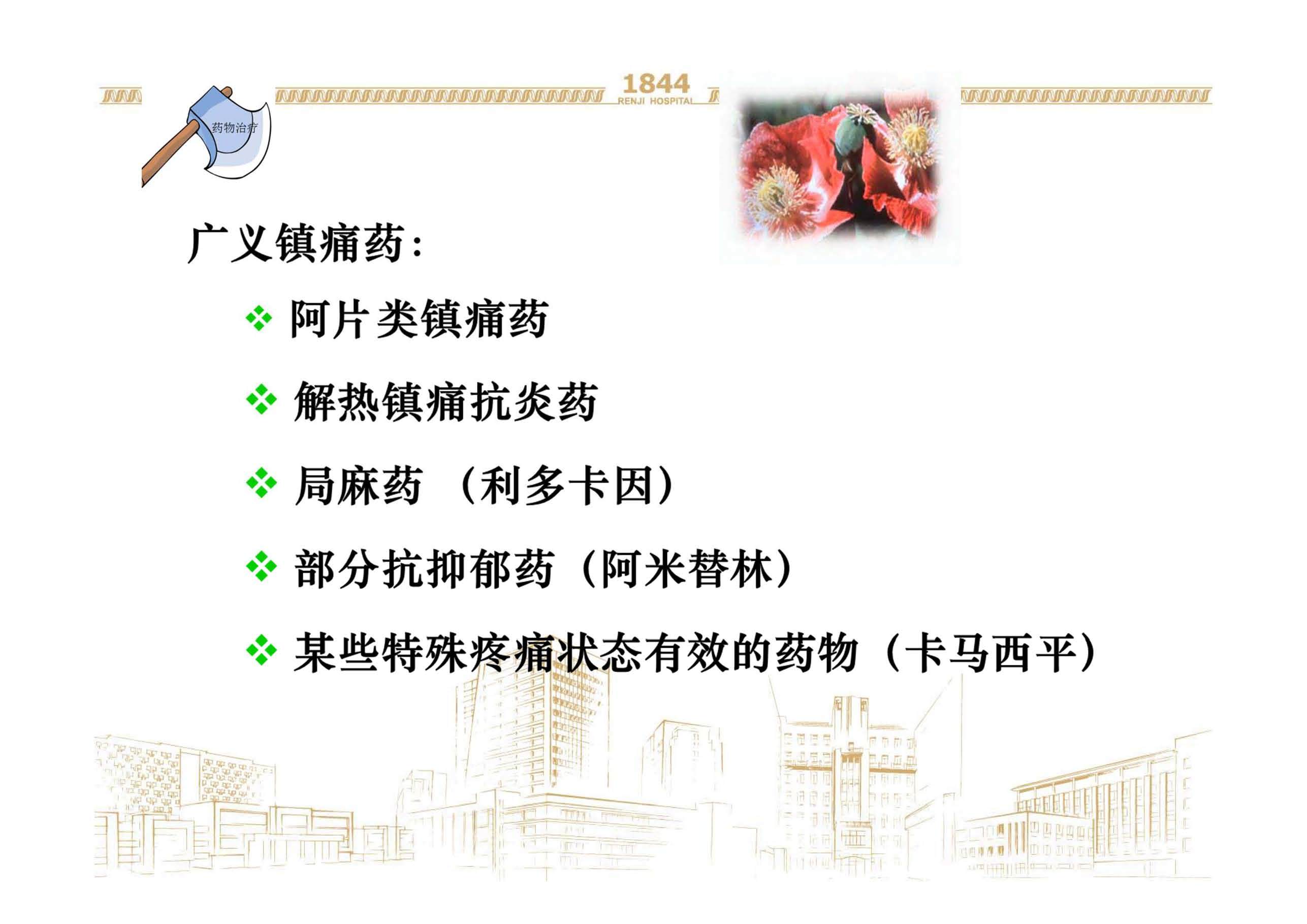 常用的镇痛药物及临床使用