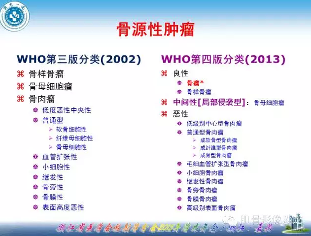 who骨肿瘤分类第四版:解读与比较