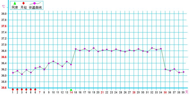 多囊体温测排卵曲线图图片