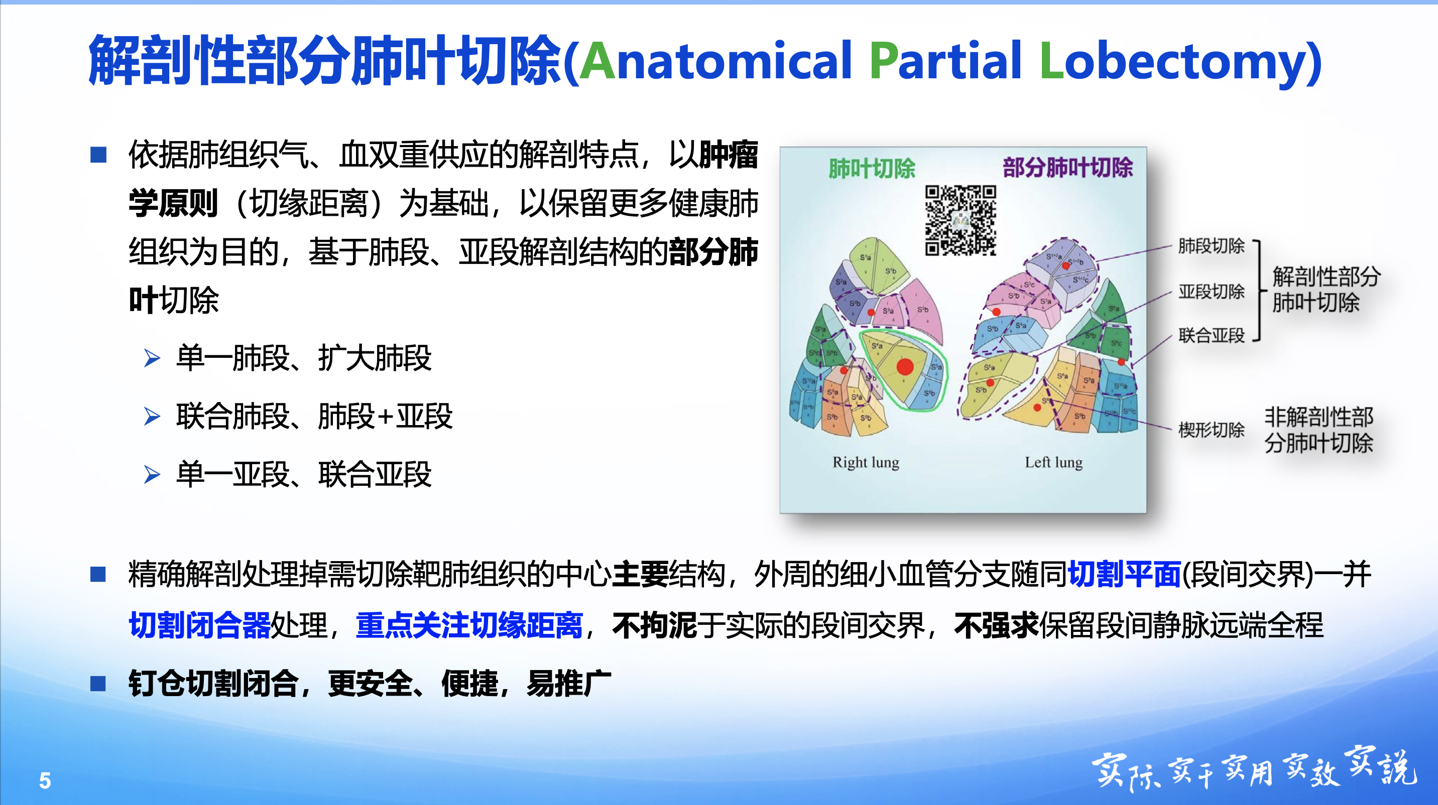 正確辨識異常結構,合理規劃切除範圍,術中導航精確處理肺段/亞段結構