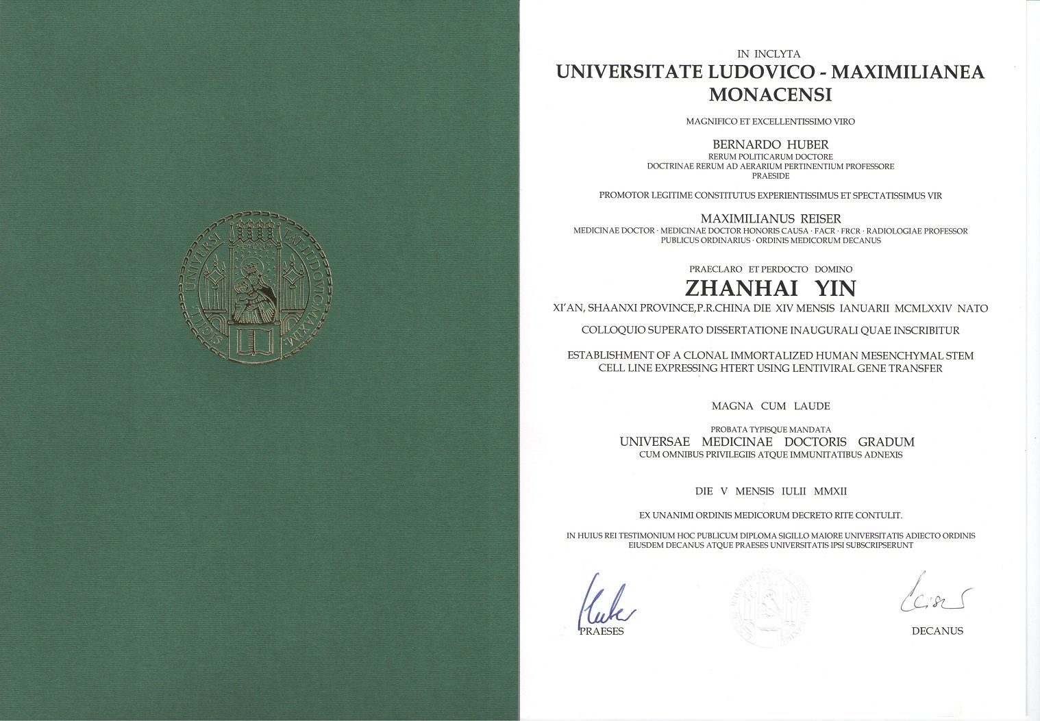 4德国慕尼黑大学医学博士学位证书3 2012713