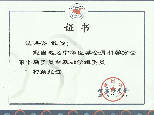 沈洪兴教授应邀赴北京参加中华医学会第十六届骨科学术会议