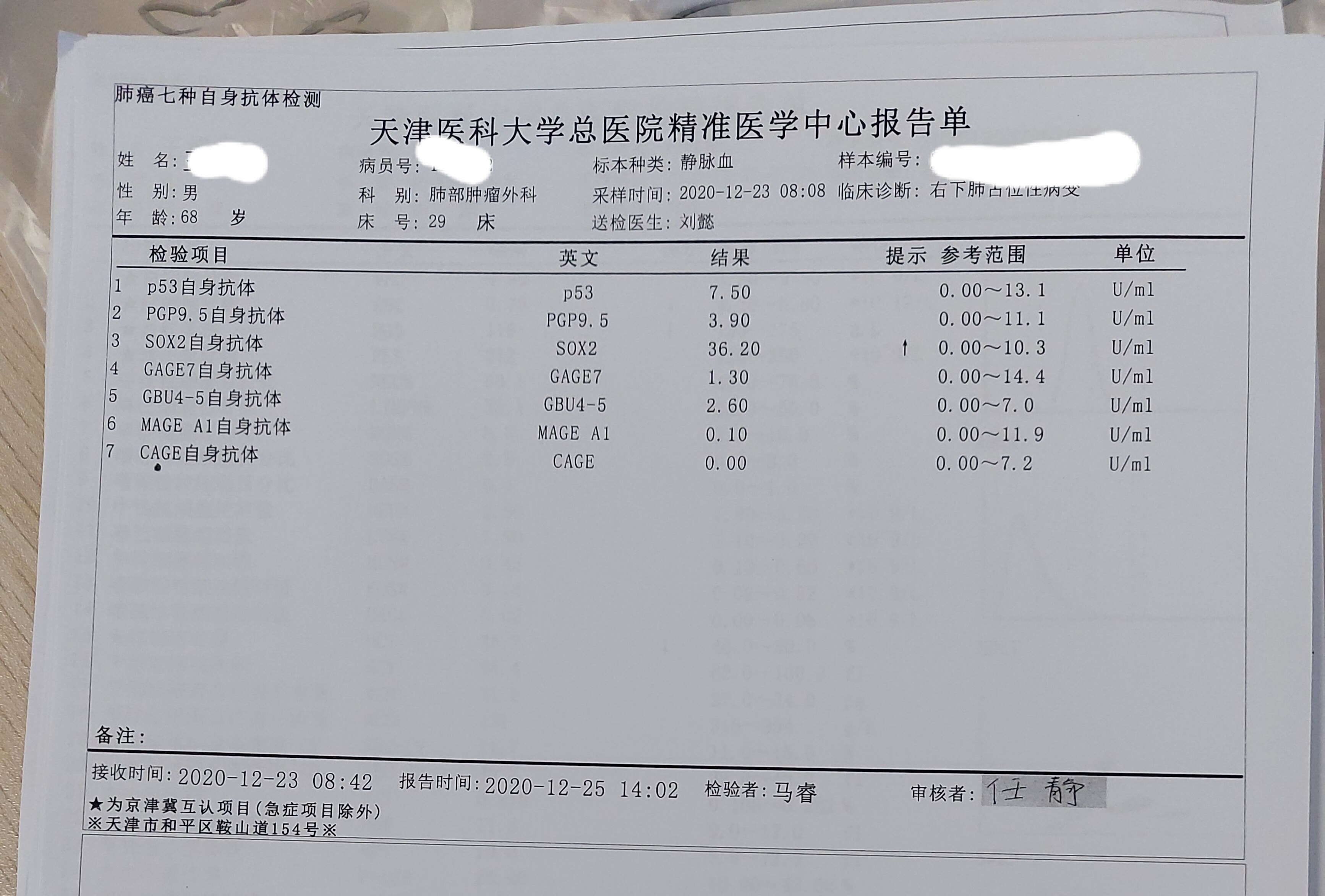 刘懿博士说肺癌(一九五二)肺癌七种自身抗体阳性,结节就是癌?