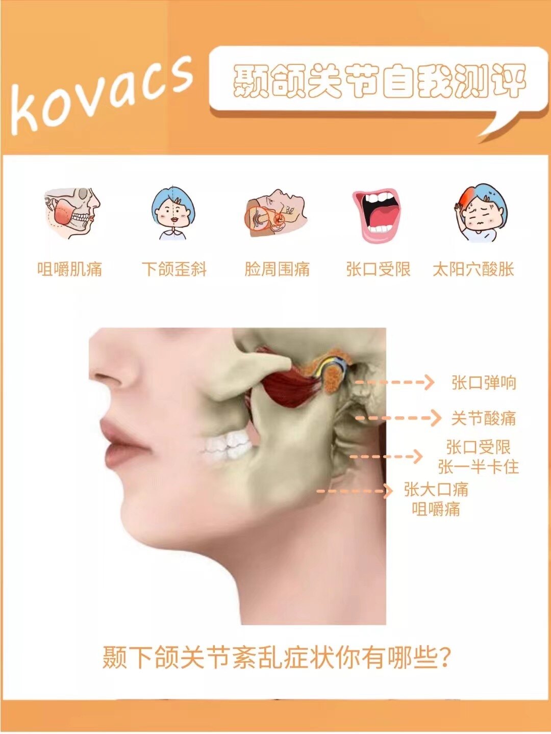 张嘴有咔咔声颞下颌关节紊乱这5点可能是诱因别忽视