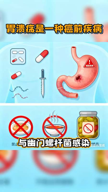 胃溃疡会癌变吗？